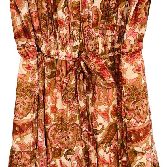 Trovata Birds of Paradis Paisley Midi Dress Womens Medium Boho Cottage Retro NEW - Picture 5 of 13
